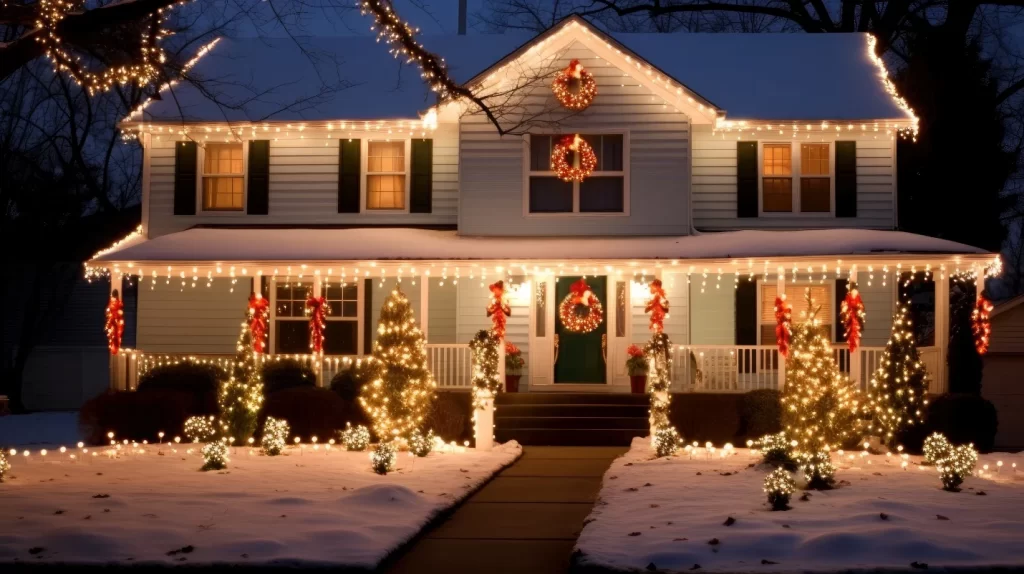 Installing Christmas Lights Outdoors